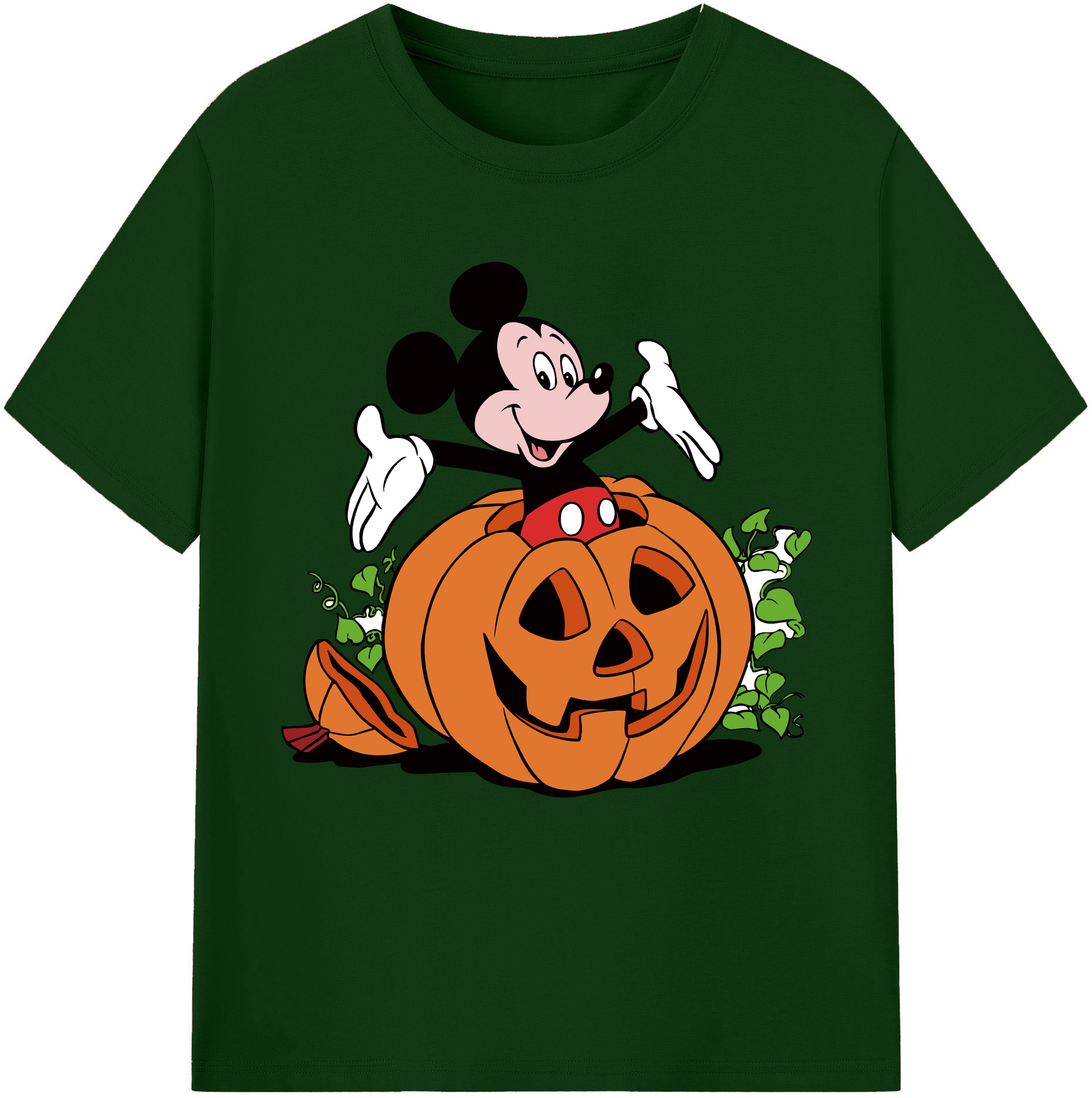 （画像用） ミッキーマウス Mickey Mouse 綿100％半袖Tシャツ（フロントプリント）